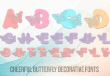 Cheerful Butterfly Font Poster 1