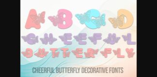 Cheerful Butterfly Font Poster 1
