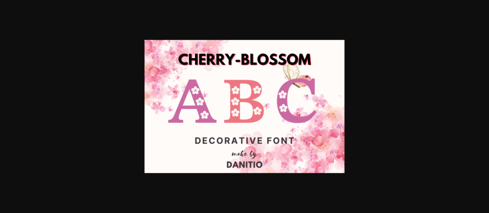 Cherry Blossom Font Poster 3