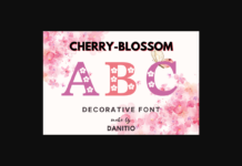 Cherry Blossom Font Poster 1