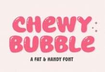 Chewy Bubble Font Poster 1