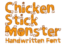 Chicken Stick Monster Font Poster 1