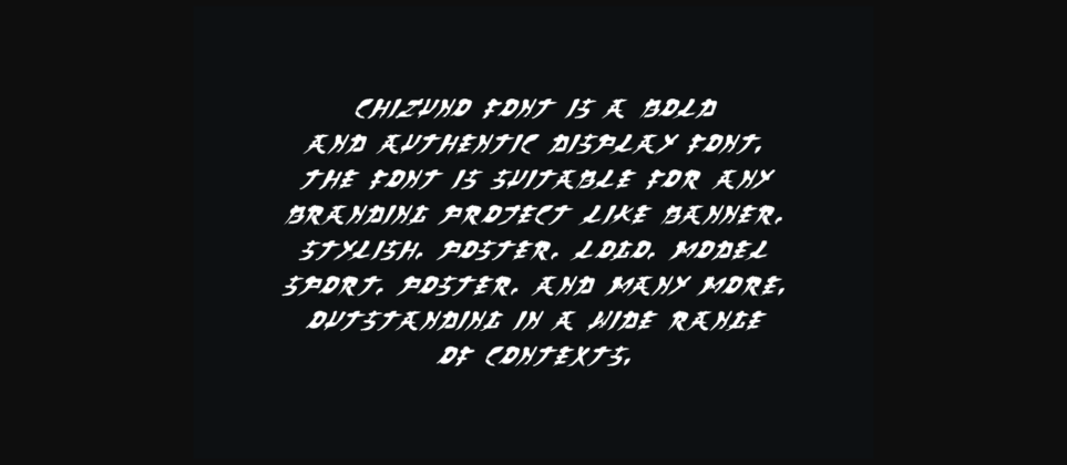 Chizuno Font Poster 6