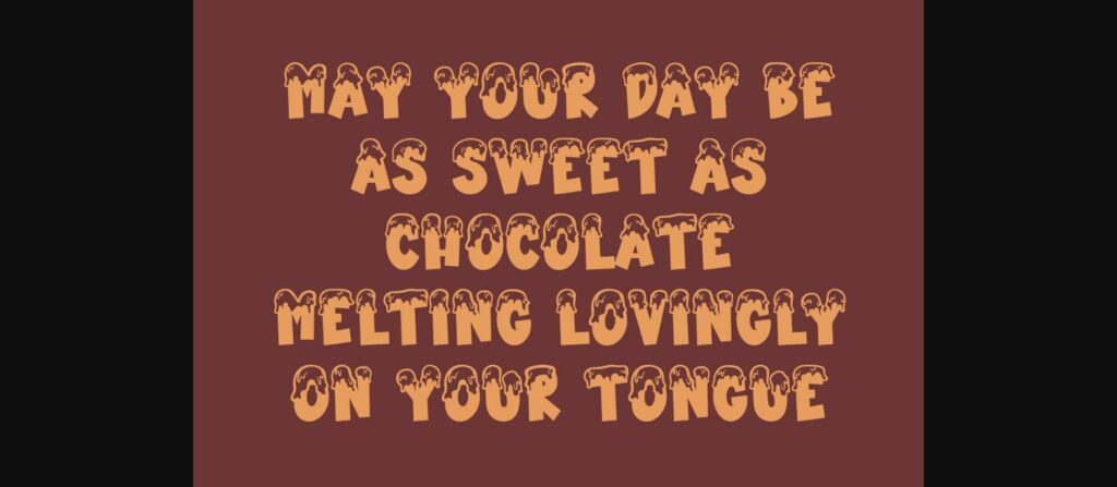 Choco Caramel Font Poster 8