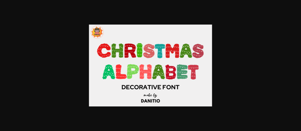 Christmas Alphabet Font Poster 3