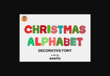 Christmas Alphabet Font Poster 1