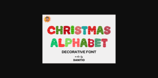 Christmas Alphabet Font Poster 1