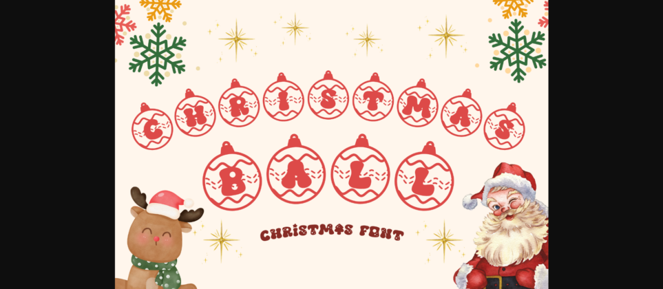 Christmas Ball Font Poster 3