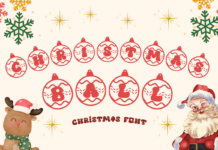 Christmas Ball Font Poster 1