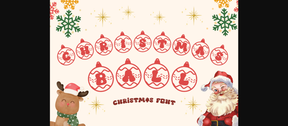 Christmas Ball Font Poster 1