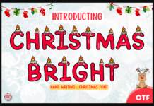 Christmas Bright Font Poster 1