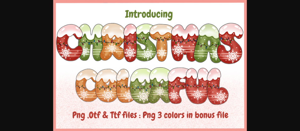 Christmas Colorful Font Poster 3