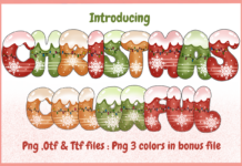 Christmas Colorful Font Poster 1