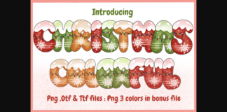 Christmas Colorful Font Poster 1