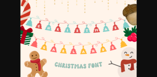 Christmas Garlands Font Poster 1