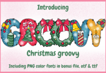 Christmas Groovy Font Poster 1