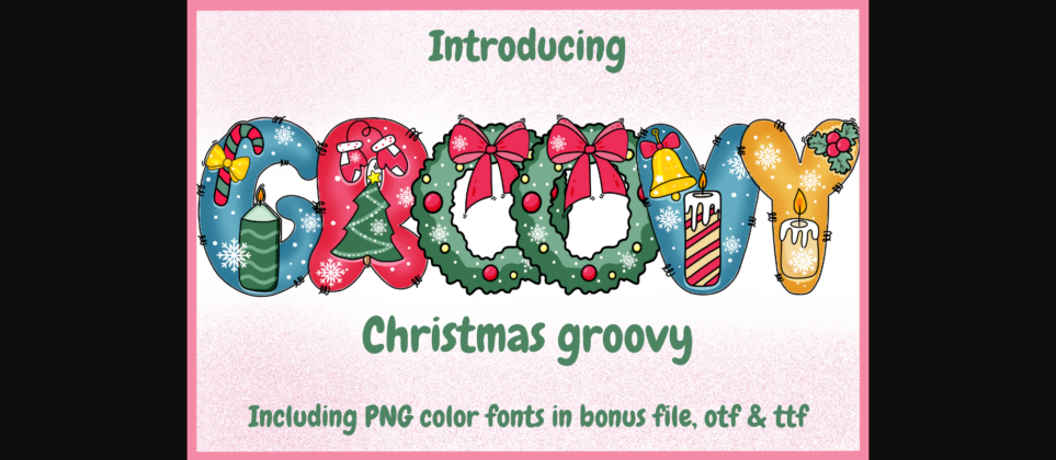 Christmas Groovy Font Poster 1