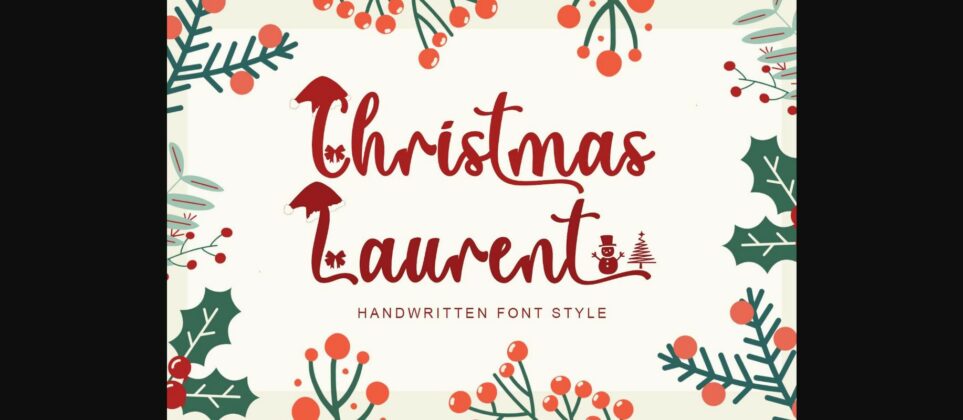Christmas Laurent Font Poster 3