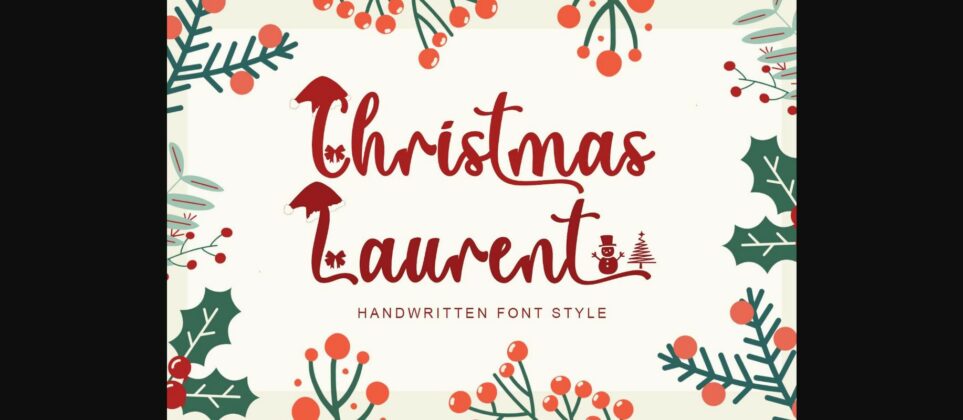 Christmas Laurent Font Poster 1