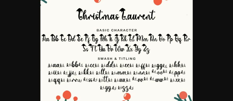 Christmas Laurent Font Poster 8