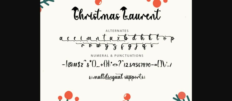 Christmas Laurent Font Poster 9