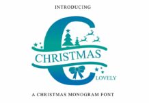 Christmas Lovely Monogram Font Poster 1