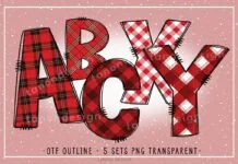 Christmas Plaid Font Christmas Plaid Font Poster 1