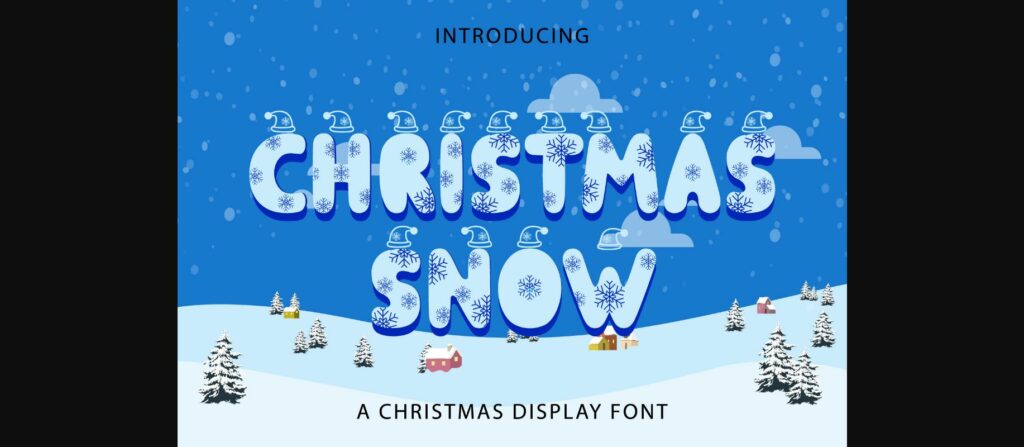 Christmas Snow Font Poster 3