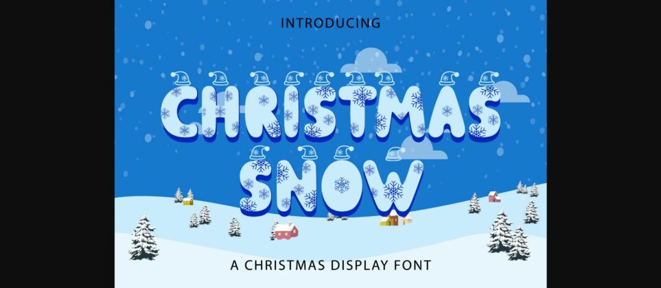 Christmas Snow Font Poster 3