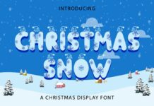 Christmas Snow Font Poster 1