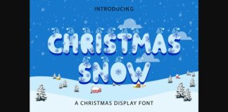 Christmas Snow Font Poster 1