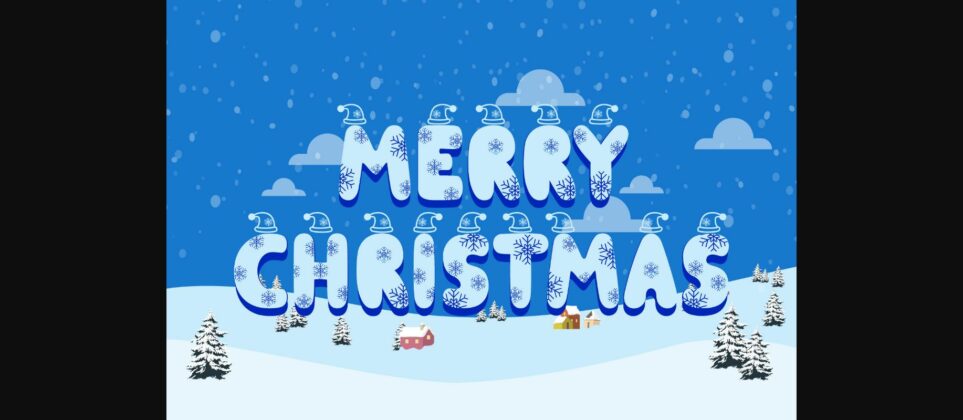 Christmas Snow Font Poster 4