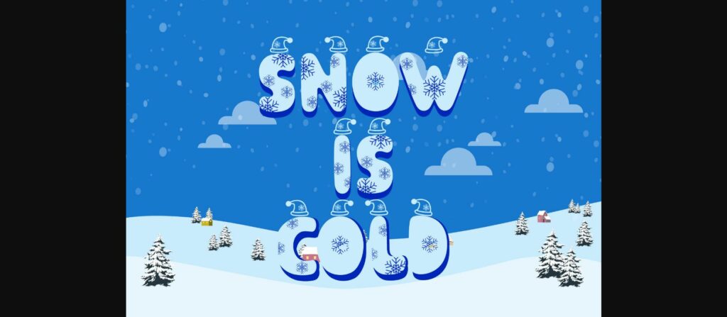 Christmas Snow Font Poster 5