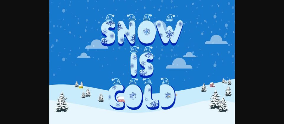 Christmas Snow Font Poster 5