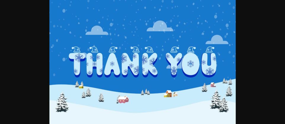 Christmas Snow Font Poster 7