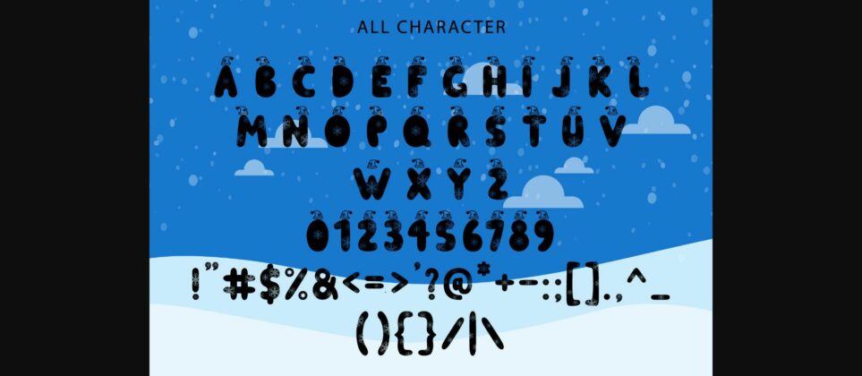 Christmas Snow Font Poster 8