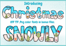 Christmas Snowly Font Poster 1