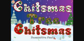 Christmas Tree Font Poster 1