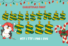 Christmas Tree Font Poster 1