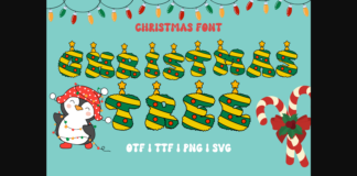 Christmas Tree Font Poster 1