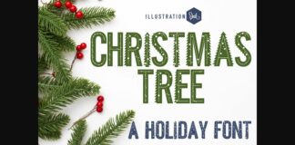 Christmas Tree Font Poster 1