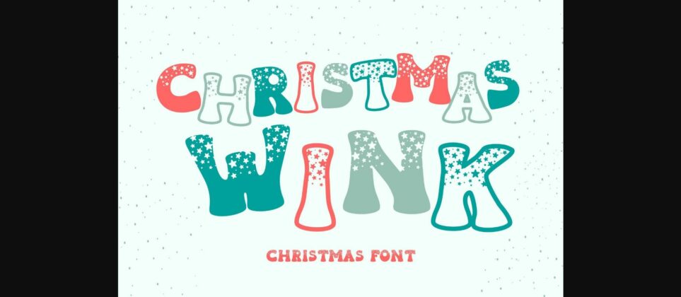 Christmas Wink Font Poster 3