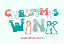 Christmas Wink Font Poster 1
