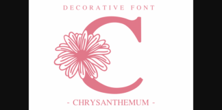 Chrysanthemum Font Poster 1