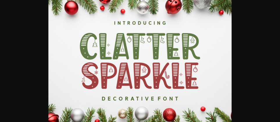 Clatter Sparkle Font Poster 3