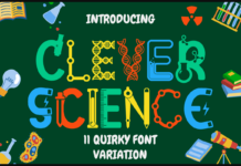 Clever Science Font Poster 1