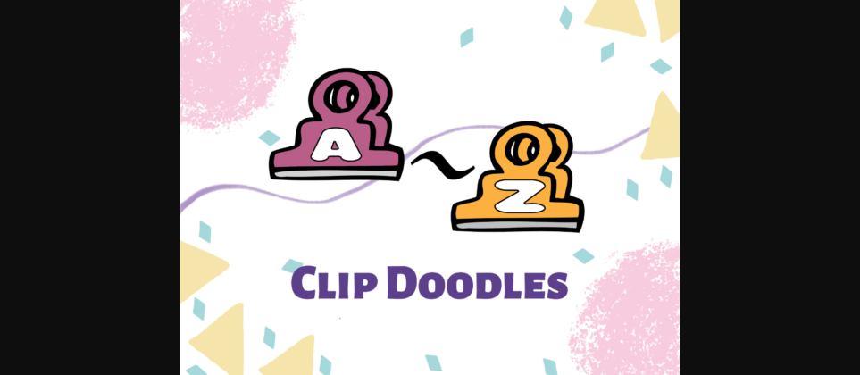 Clip Doodles Font Poster 3