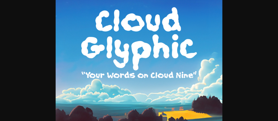 Cloudglyphic Font Poster 3