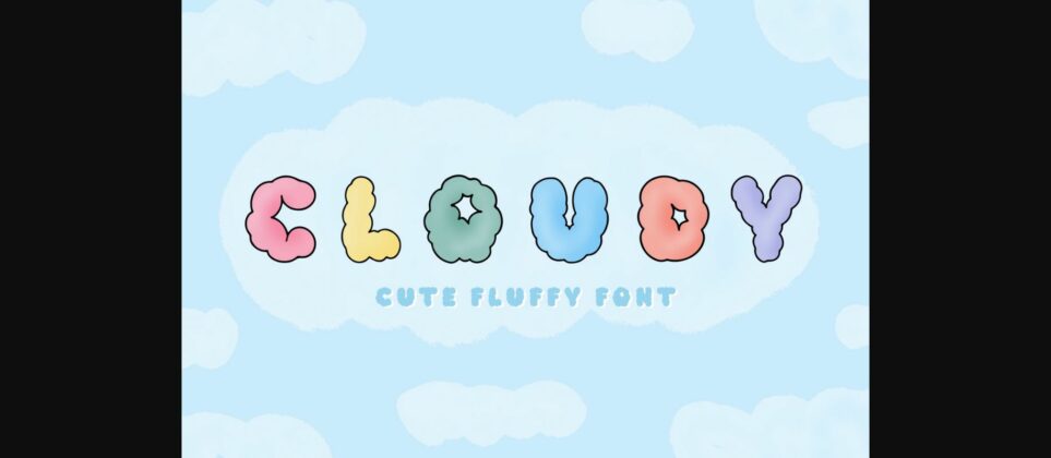 Cloudy Font Poster 3