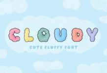 Cloudy Font Poster 1